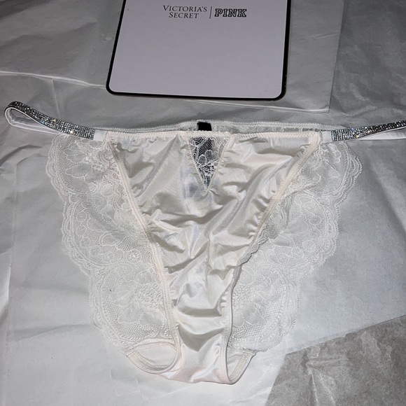 Victoria’s Secret Lace Cheeky Shine Rhinestones Strap Panty XXL - Picture 6 of 13